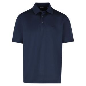 Zegna Polo Shirt In Blue Cotton Men